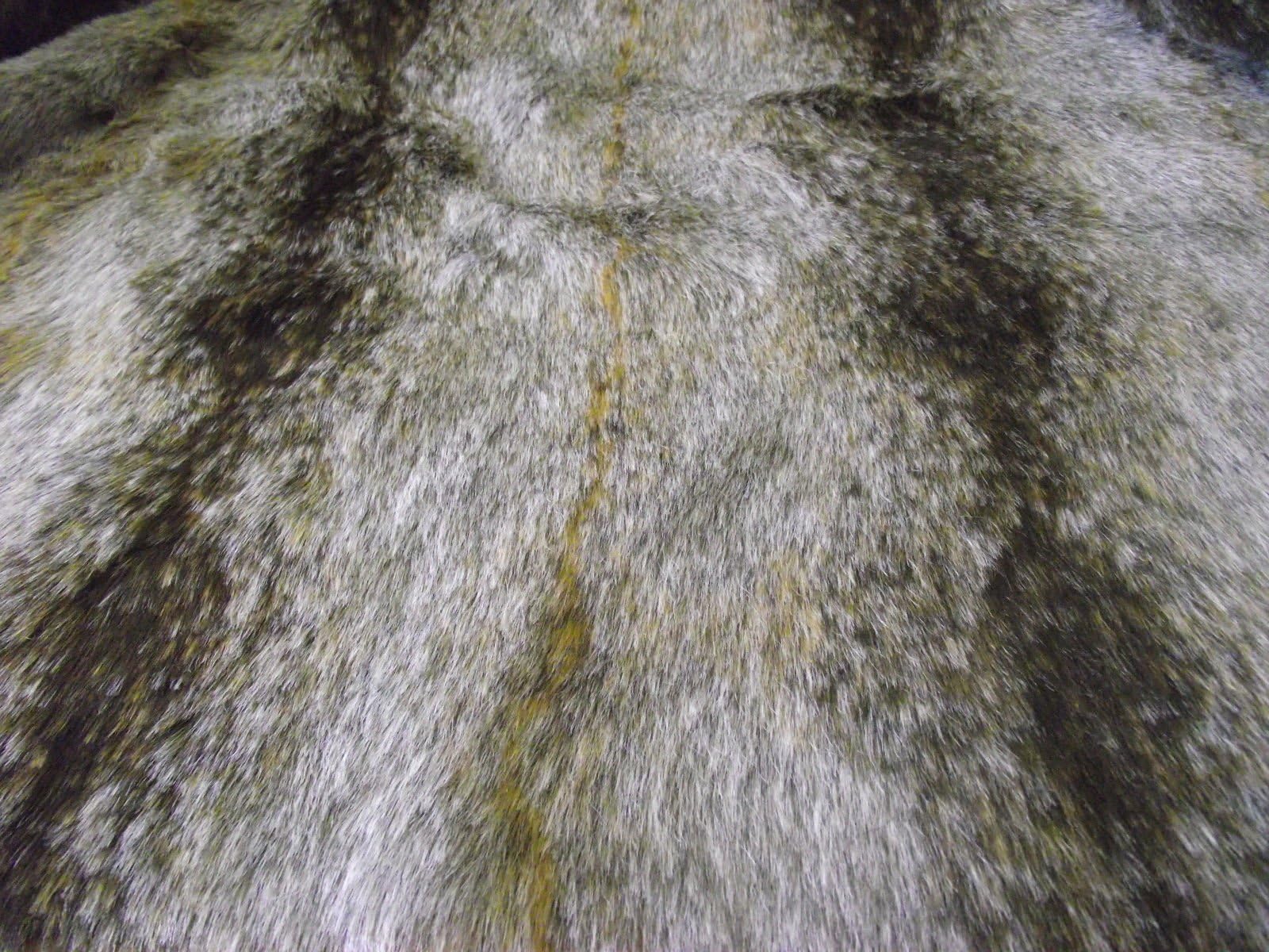 Luxury Animal Faux Fur Fabric Material - Brown Wolf, 1Mtr - 150cmx100cm