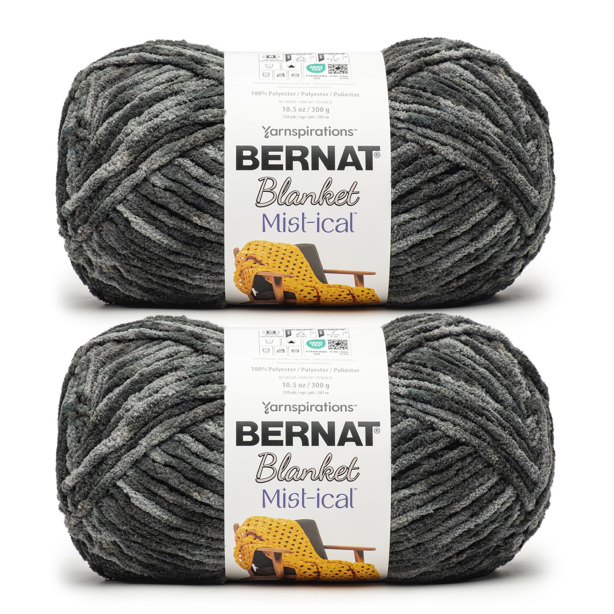 Bernat Blanket Mist-ical Cinder 2 Pack of 300g Yarn