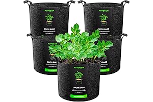 VIVOSUN 5-Pack 7 Gallon Plant Pot Liners, Heavy Duty Thickened Nonwoven Fabric Pots with Handles