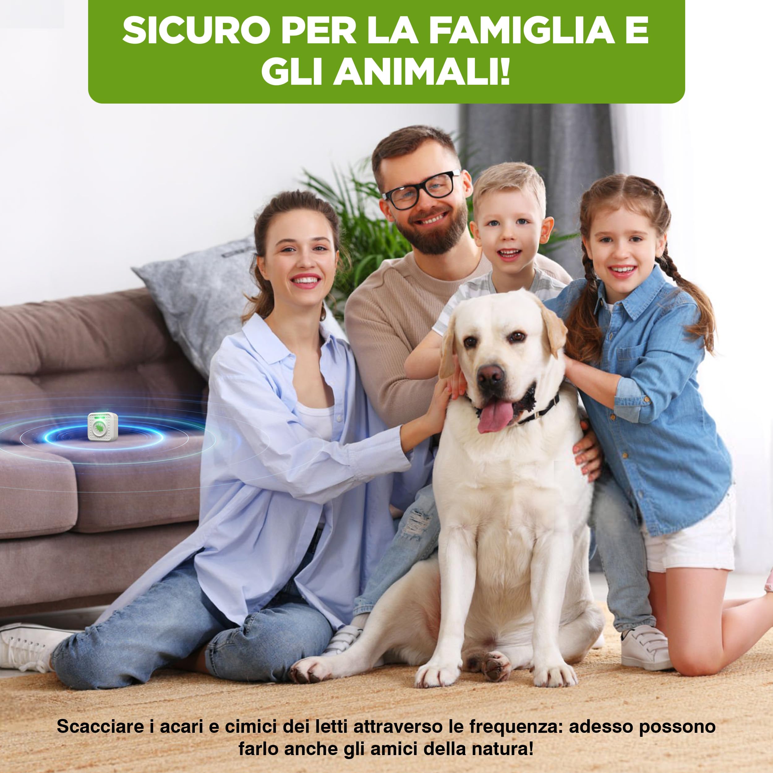 ISOTRONIC repellente acari ultrasuoni cimici letti protezione batteria raggio 30m² 2 unità elimina senza sostanze chimiche efficace interno casa camera materasso difesa anallergico stop parassiti