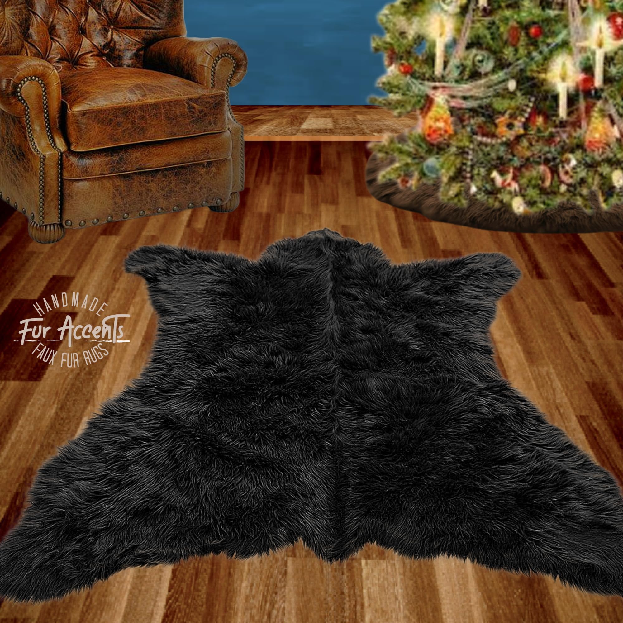 Amazon.com: Fur Accents Bear Skin Area Rug, Plush Faux Fur, Ultra
