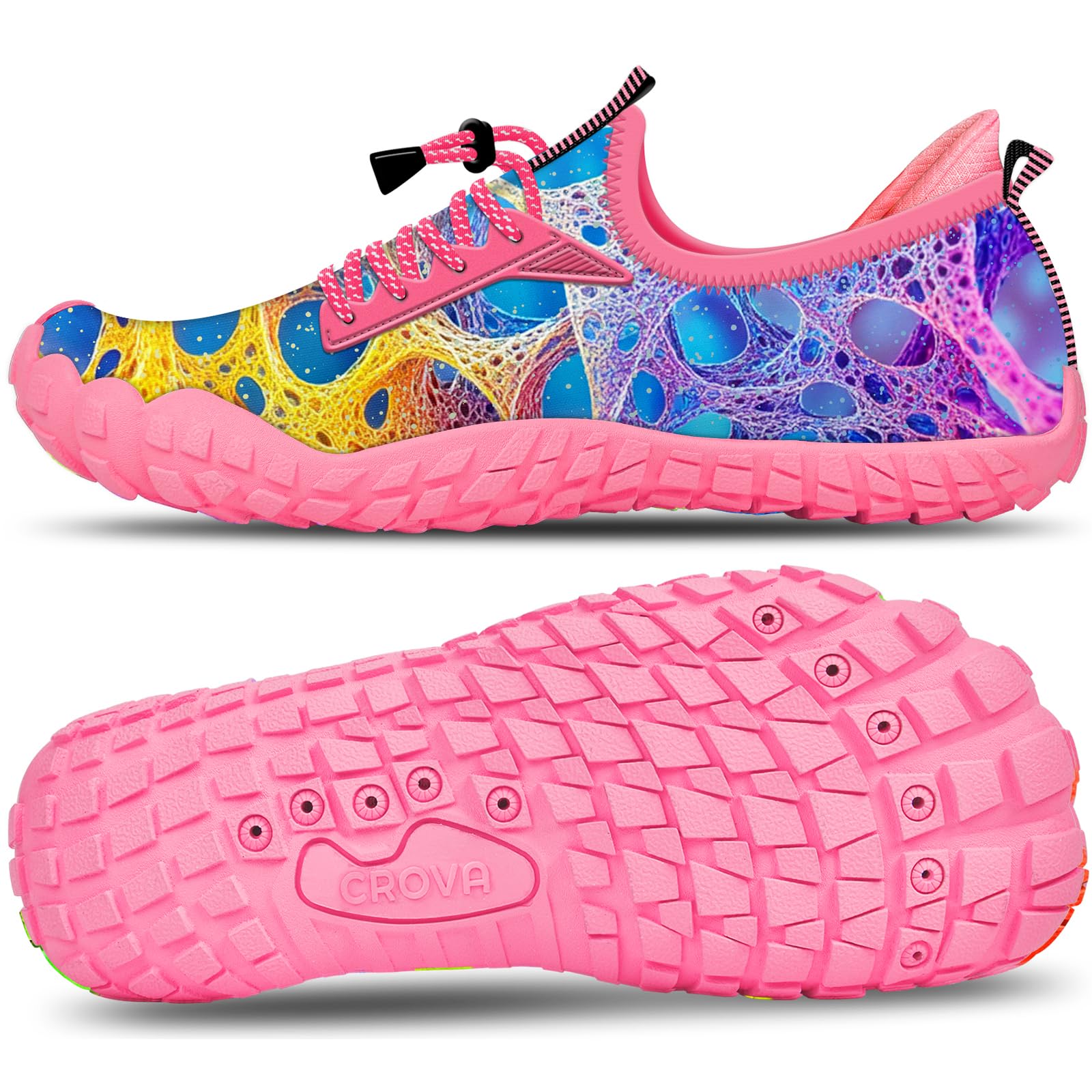 Built-in Heel Grips Water Shoes for Kids Girls Boys Hiking Wide Barefoot Swim Beach Pool Big Kid