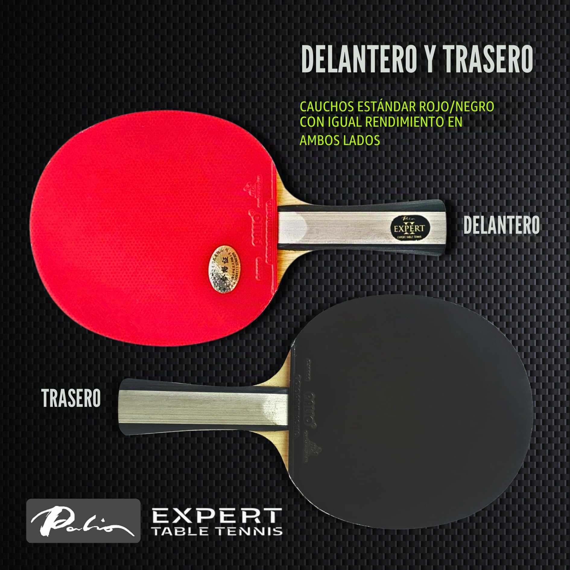 Palio Expert 2.0 - Pala de Tenis de Mesa y Estuche | Raquetas de Ping Pong de Alto Rendimiento aprobadas por la ITTF para Principiantes | Máximo Giro y Control