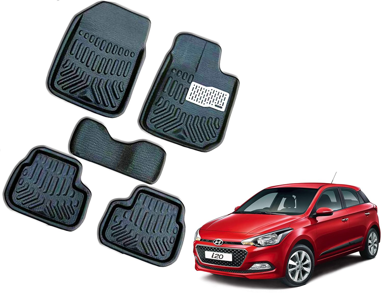 WolkomHome Car Mats Luxury Floor 3D Mat Carpets Black for Hyundai I20 Elite Amazon.in Car