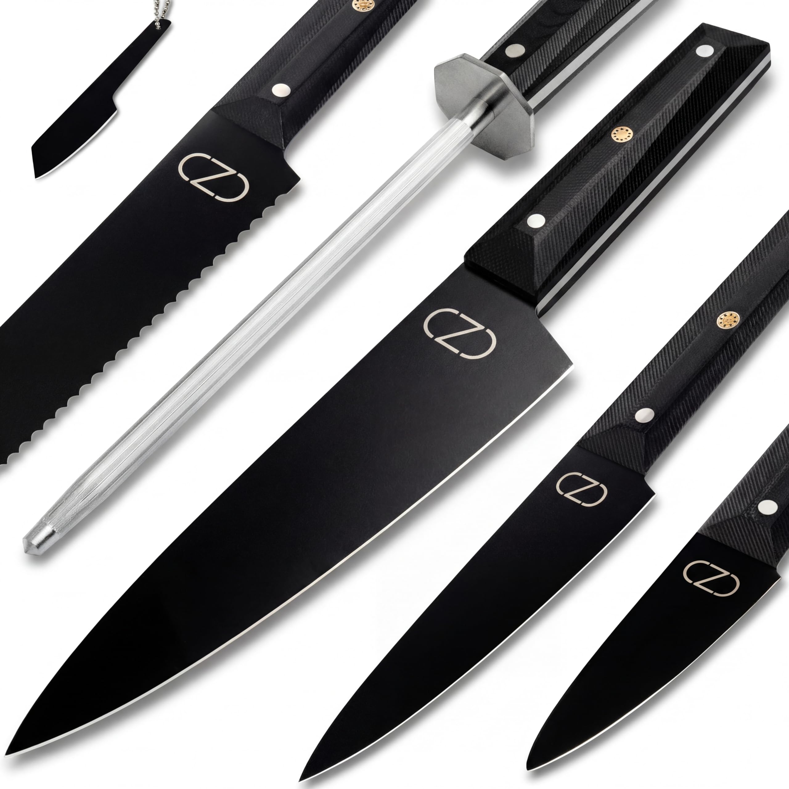 Amazon.com: NOVAWARE 5 Pc Kitchen Knife Set – Ultra Sharp 60 HRC