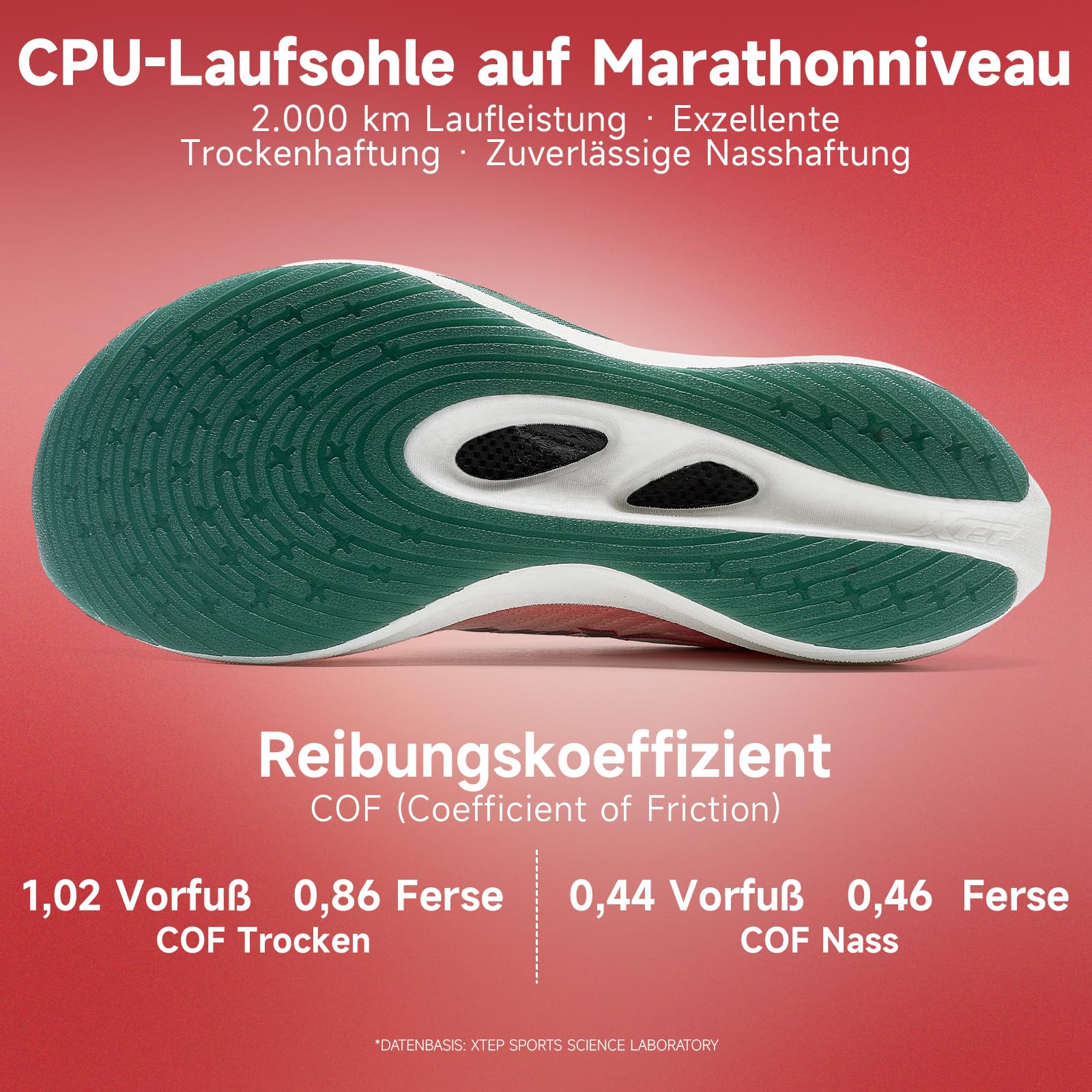XTEP Zapatillas de correr para hombre 260X, zapatillas de maratón mejoradas con 85% de amortiguación, entrenamiento de carreras, placa de carbono ligera, zapatillas de competición, amortiguadas
