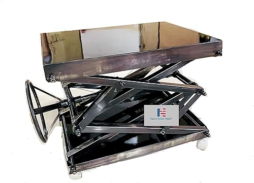 Mesa elevadora de tijera industrial vintage - Iron by NauticalMart