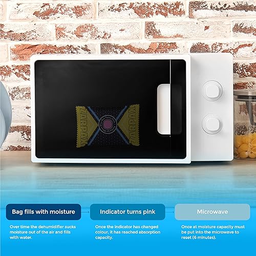 Miniatura 6 de 4.4 oz125 g desecante recargable paquetes deshumidificadores bolsa  4 unidades  Absorbentes de humedad para cajas fuertes, coche, baño,