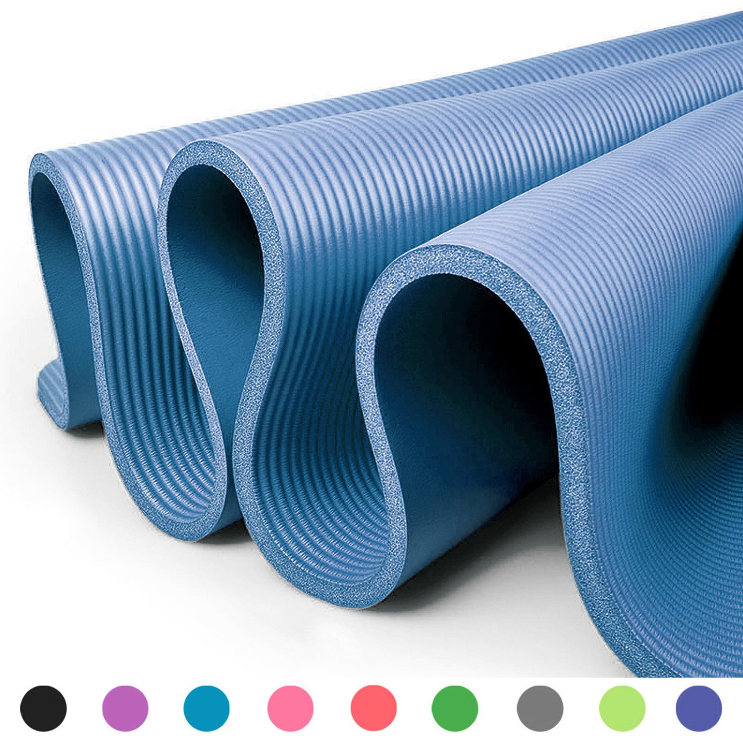 Gloop Estera de Fitness XXL Estera de Yoga Estera de Pilates Pilates de Gimnasio Extra-Grueso y Suave, Ideal para Pilates, Gimnasia y Yoga