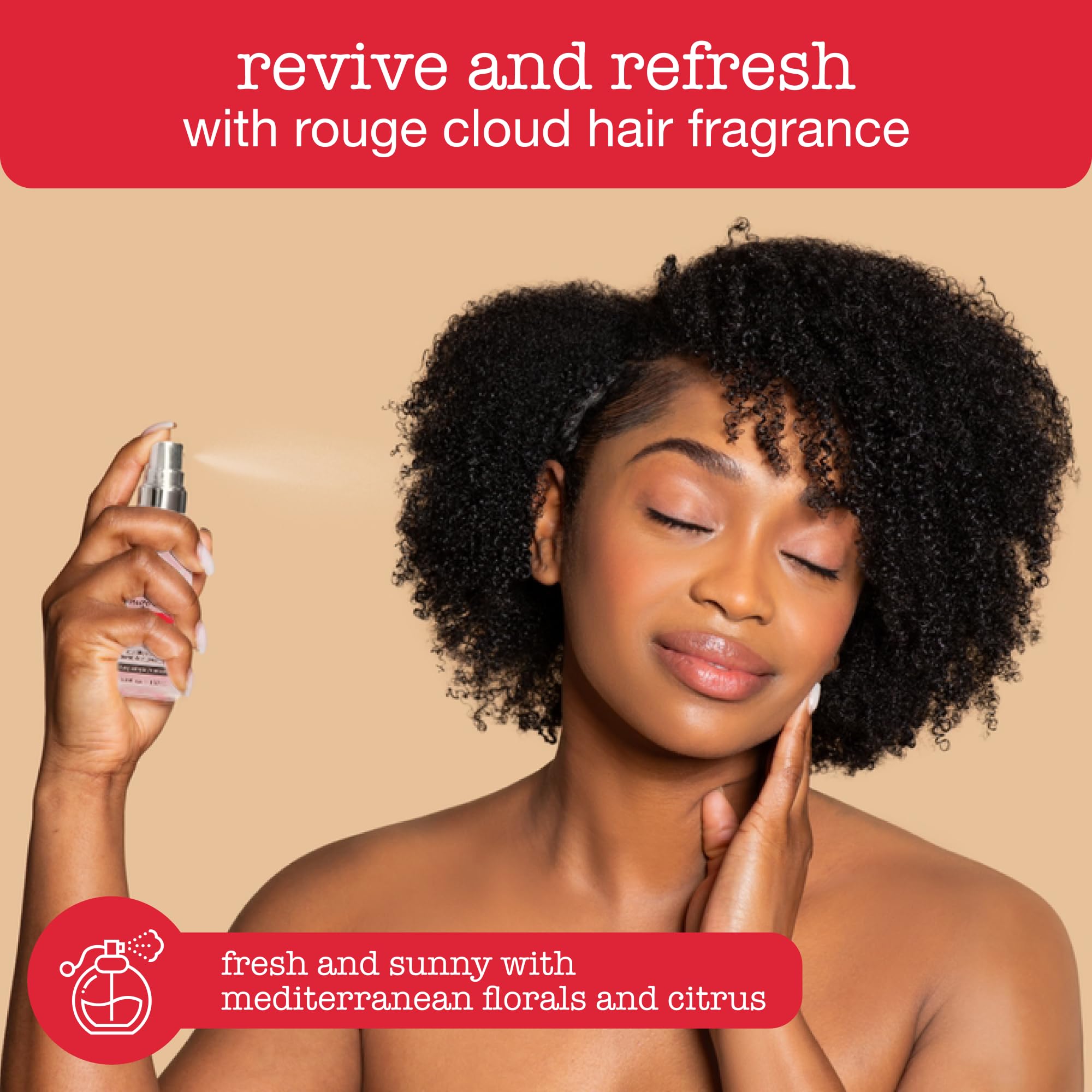 SAUCE BEAUTY Rouge Cloud Hair Fragrance, 5.2 Oz, Long-Lasting with Mediterranean Floral and Citrus Notes, UV Protection, Lightweight, Suitable for Everyday Use
