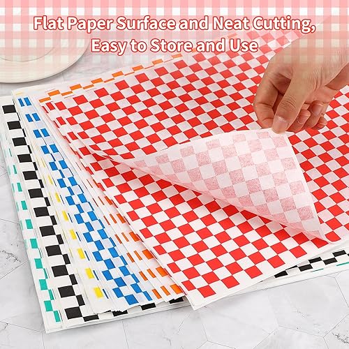 Miniatura 4 de MARFOREVER 200 hojas de papel de cera de papel de periódico para alimentos, 12 x 12 pulgadas, papel de delicatessen para cestas de alimentos, papel