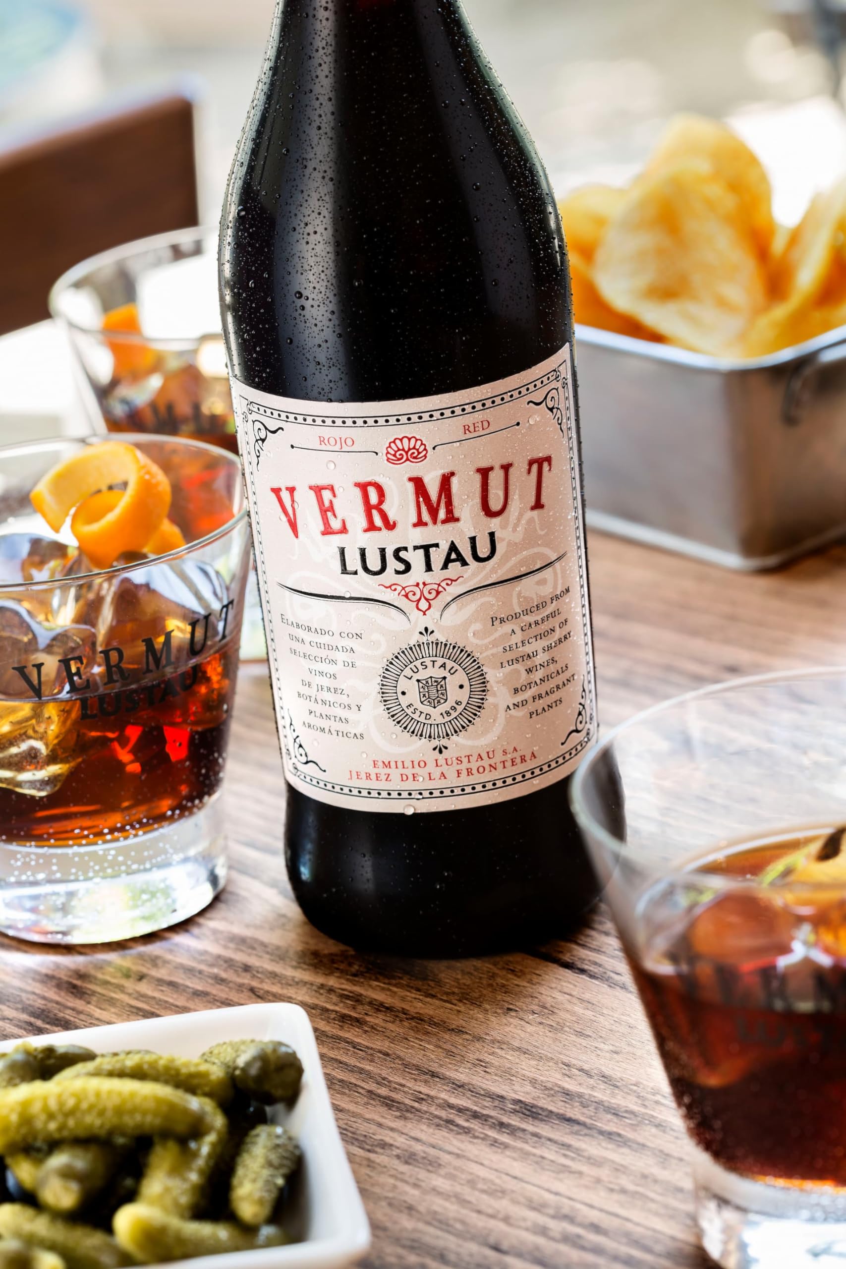 Lustau Vermut Trio Geschenkpackung je 1 x 0,375l 15% vol.: Vermut White, Red, Rosé - Spanischer Wermut (1.125 l)