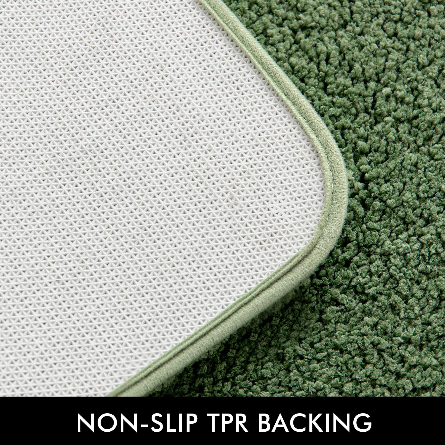 MIULEE Tapis Salle de Bain 1 Pièce Absorbant Antidérapant en Haute Hygroscopicité Fourrure Tapis d'Entrée pour la Douche Super Doux pour Chambre à Coucher Entrée de Cuisine 70x120CM Vert Matcha
