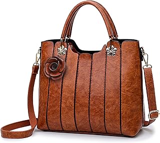 rofozzi Vegan Leather Purses for Women, Faux Leather Handbags for Women, Top Handle Bag, Leather Satchel Purse