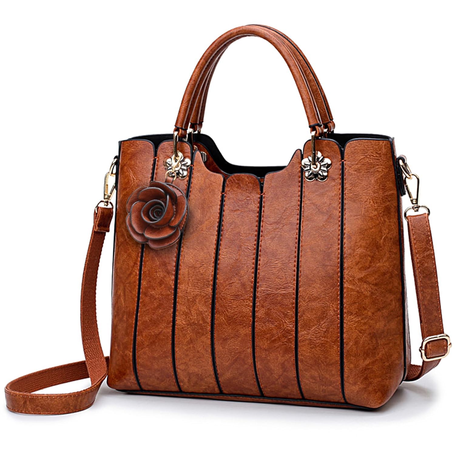 rofozzi Vegan Leather Purses for Women Faux Leather Handbags for Women Top Handle Bag Leather Satchel Purse
