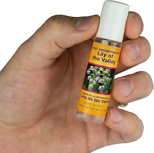 Miniatura 4 de Aceite de unción de tierra santa de lirio del valle de Israel, botella enrollable de 14 oz de Jerusalén, esencias de origen local, regalo para