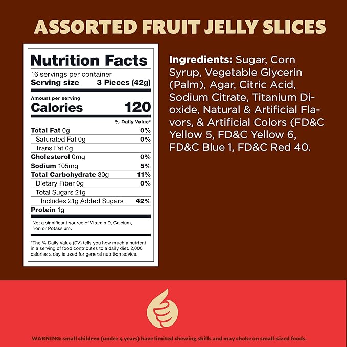 Fruit Slices Jelly Candy 1.5 Pound Pack Sabor Surtido miniatura 2