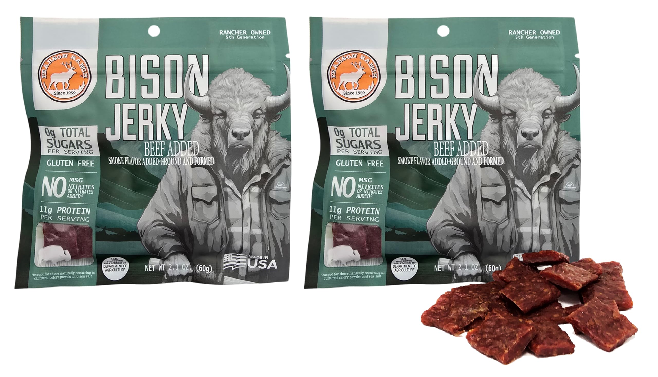 Pearson Ranch Bison Jerky 2-Pack
