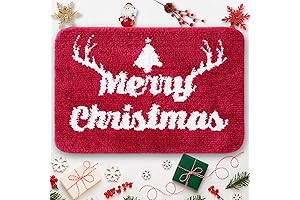 Wyewye Christmas Bath Mat: Soft, Absorbent, and Festive