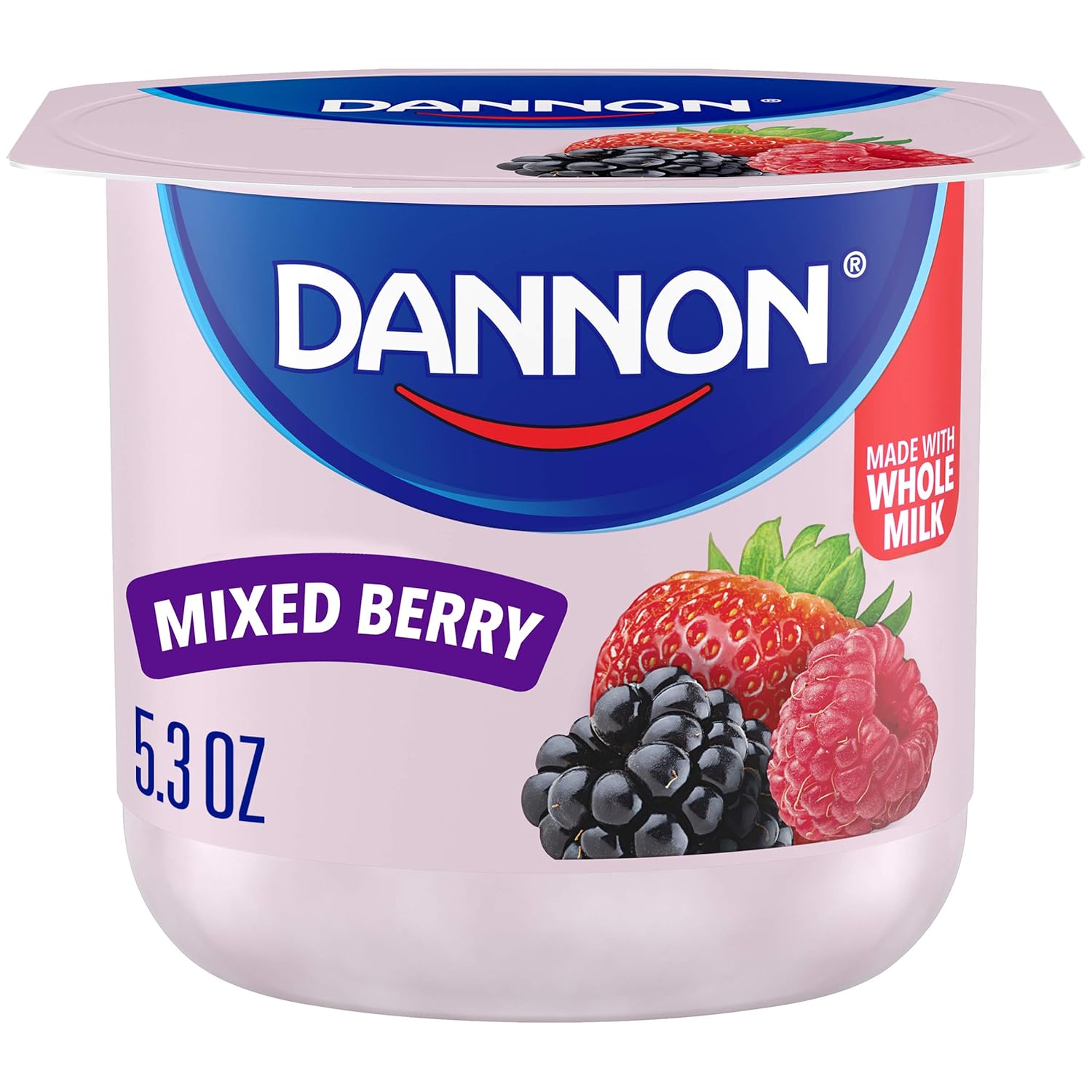 Dannon Whole Milk Regular Yogurt, Mixed Berry, NonGMO