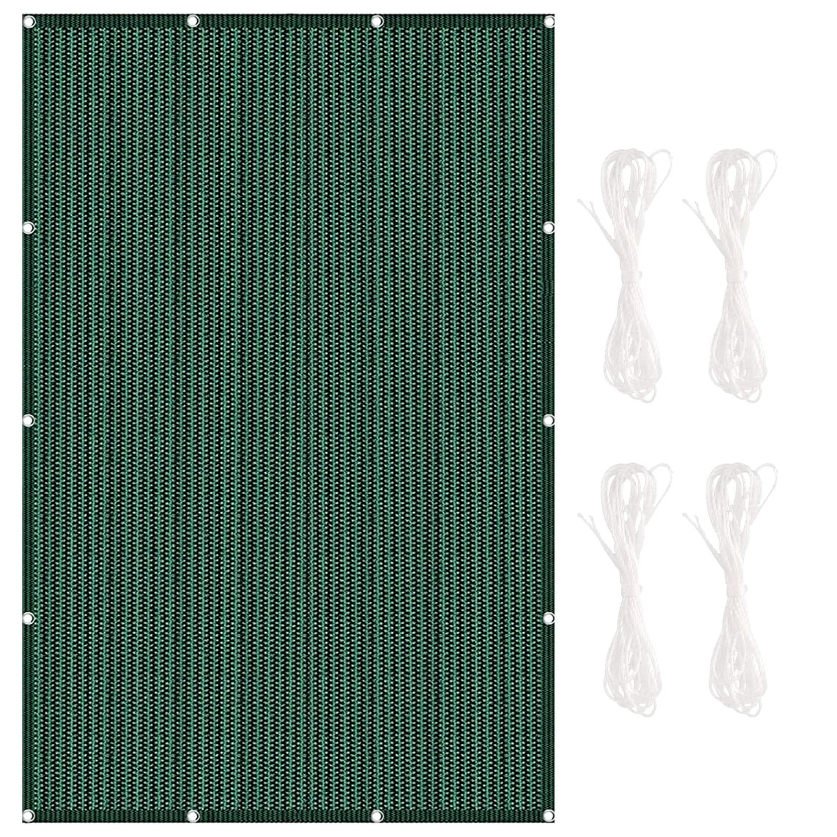 Bache ombrage exterieur 5 x 7.5 m voile d'ombrage respirante verte
