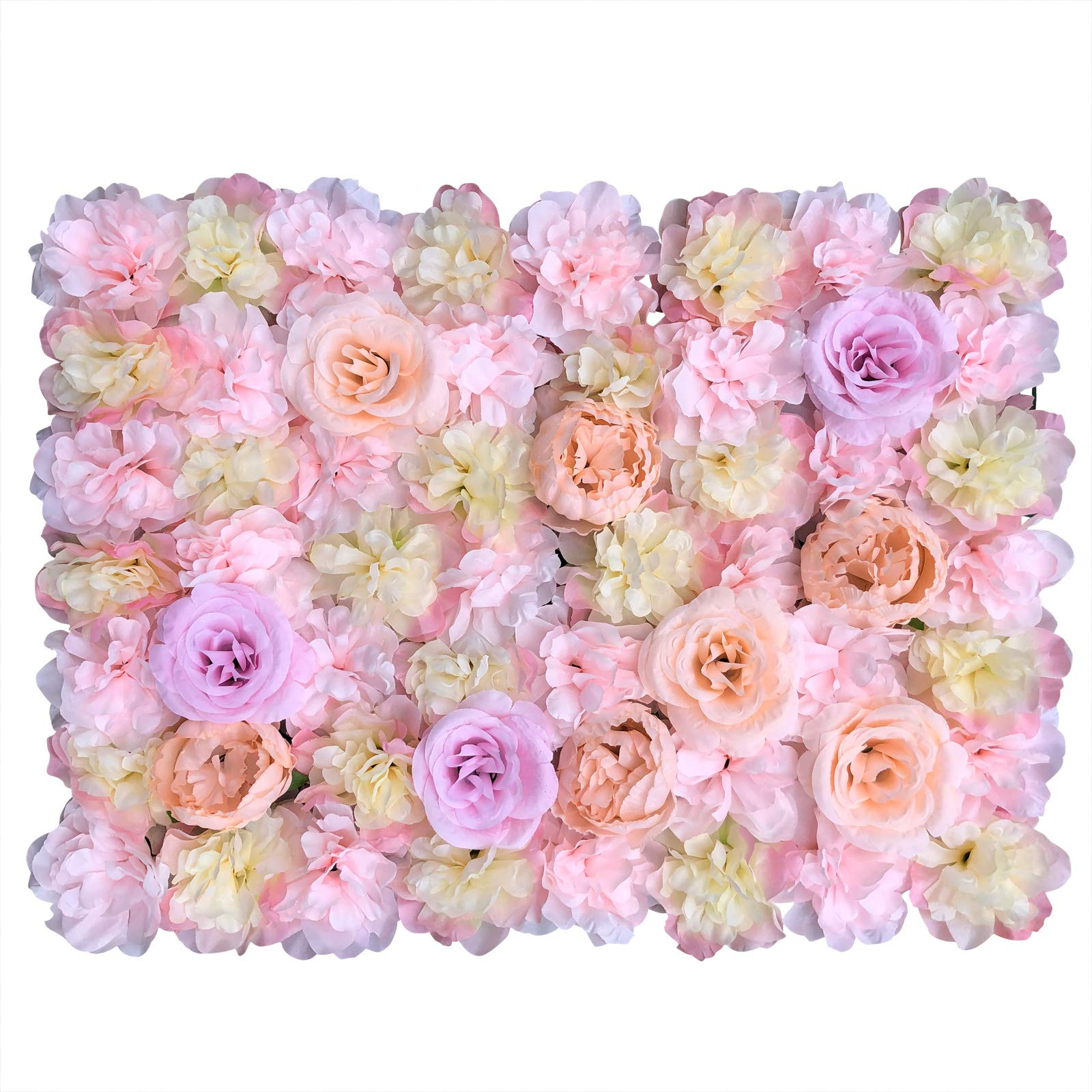 Künstliche Blumenwand Rosenwand,40 x 60 cm Blumenwand Hochzeit Kunstblumen Deko,DIY Hochzeit Straße Hintergrund (5 Stücke)