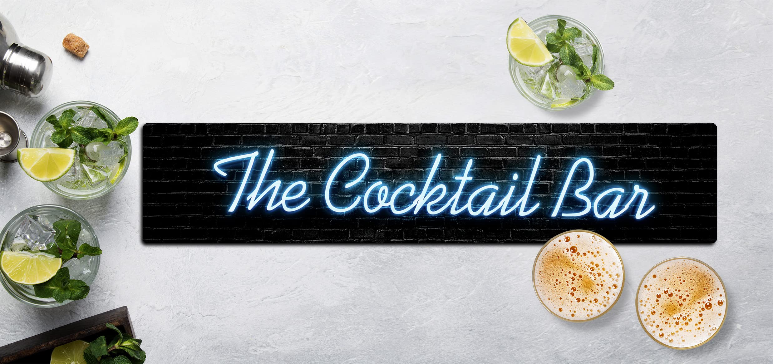 Bar Runner Mat - Small The Cocktail Bar printed home bar mat L742