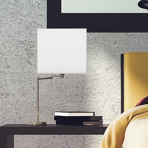 Miniatura 7 de OSALADI Pantallas de lámpara pequeñas de tela cuadrada para lámparas de pie y lámparas de mesa, pantallas de tela cuadrada pequeña para lámparas de