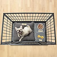 Vista 9 de Jaula apilable para perros de 36 pulgadas, resistente e indestructible, a prueba de escapes, plegable, con parte superior abierta, ruedas