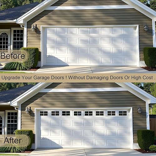 Miniatura 4 de 2 kits de 32 hojas para cochera para auto, paneles magnéticos de fácil instalación, accesorios decorativos para ventanas falsas