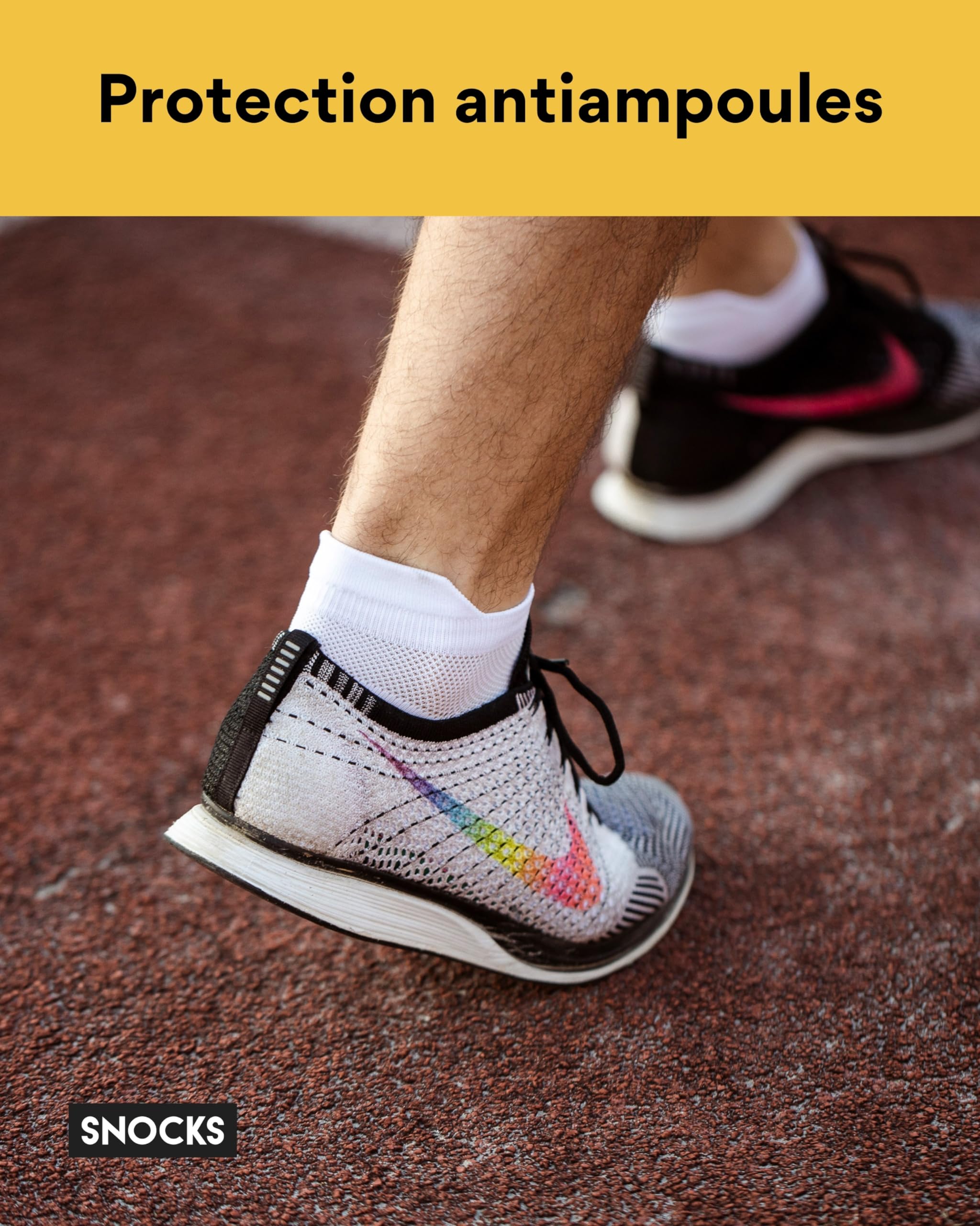 Snocks - chaussettes running homme et Femme - 4 paires - socquettes avec technologie Anti-Ampoules, Respirantes et Durable - Adaptation Parfaite - Taille 35-50