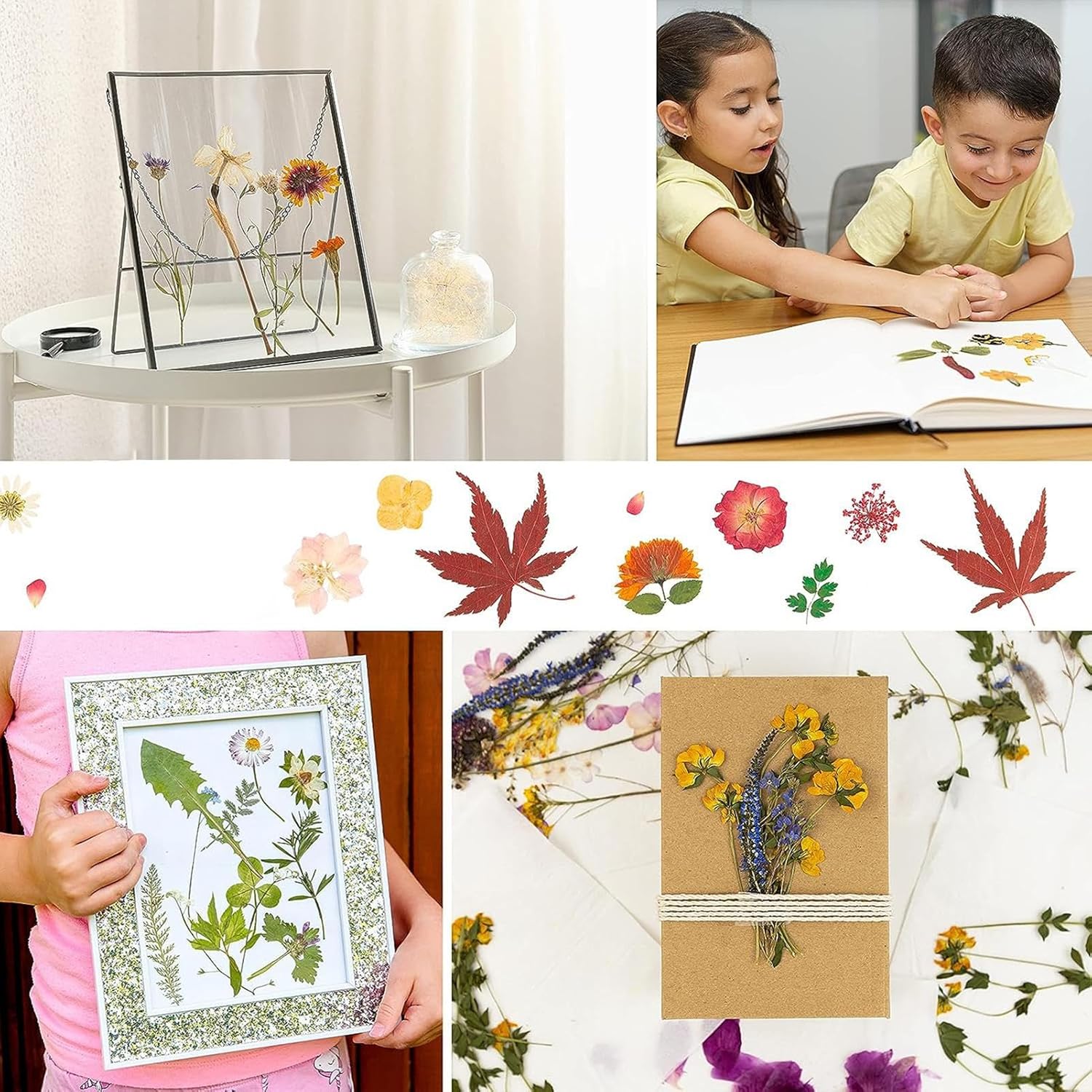 Flower Pressing Kit, Plant Pressing Kit, Flower Press Kit, Bouquet Preservation Kit, Craft Kits for Creating Beautiful Pressed Flowers for Adults Kids, greeat Gift