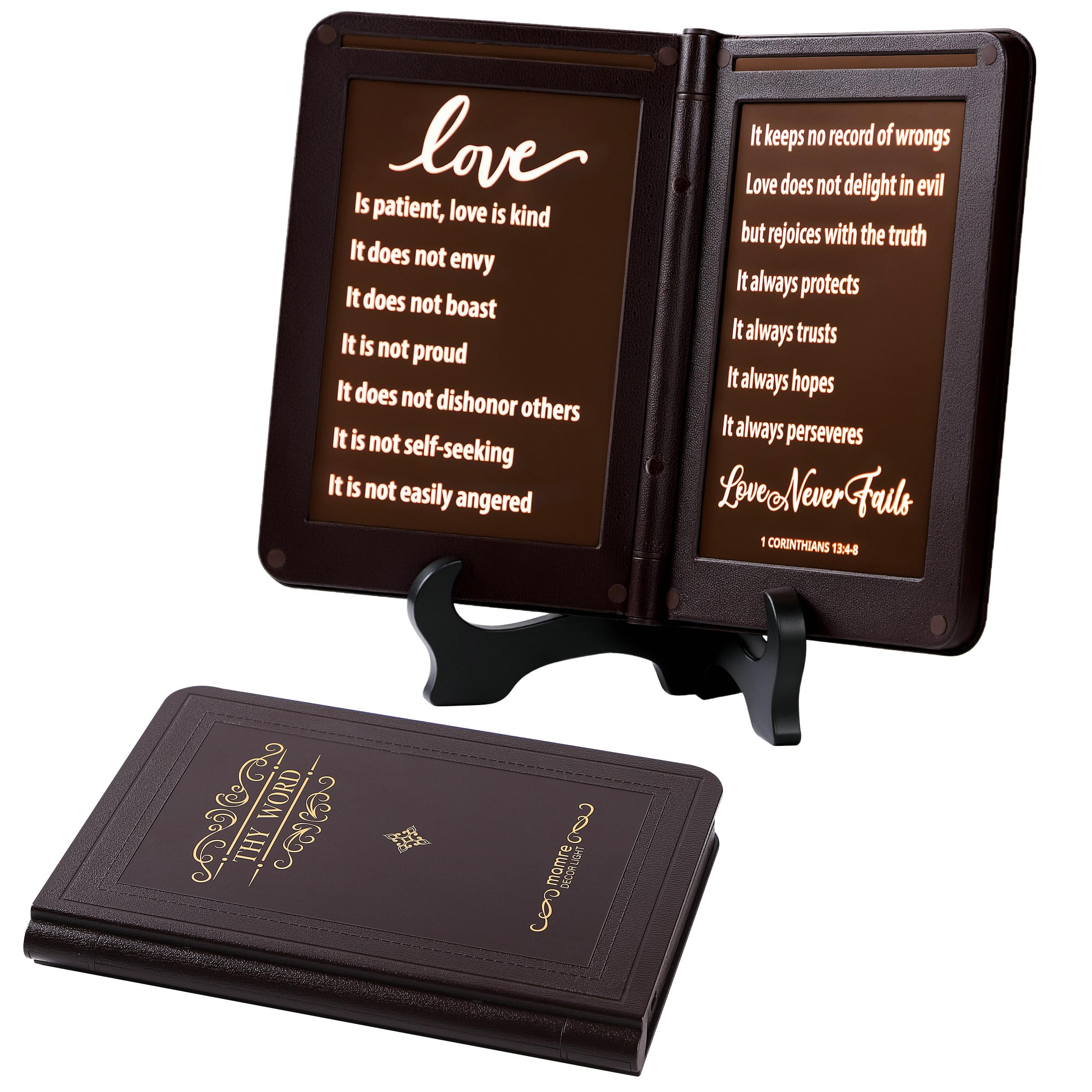 mamre Bible Verses Lamp, Scripture Display Night Light, Thy Word is a lamp Unto My feet, and a Light Unto My Path - Image 2