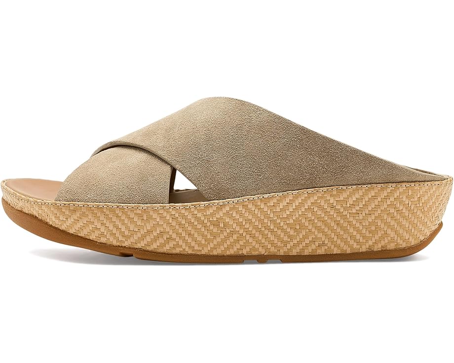 FitFlop Lulu Lux Graphic-weave Suede Cross Slides - Left View