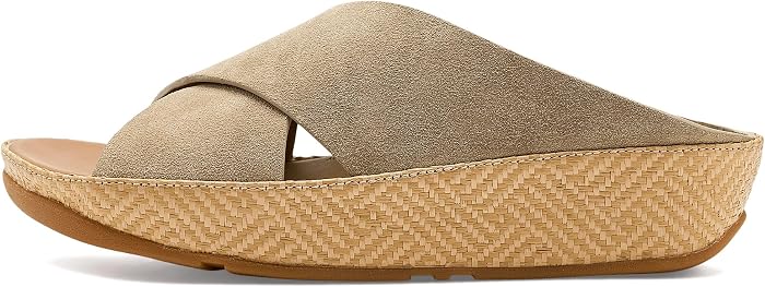 Женские сандалии FitFlop Lulu Lux Graphic-weave Suede Cross, цвет: Коричневый — фото 2