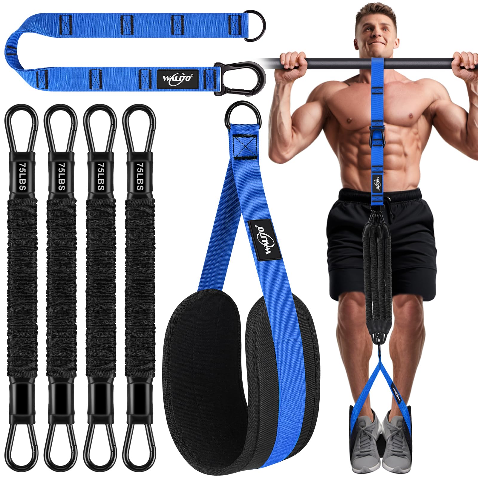 WEKEFON Pull Up Assistance Bands 1,5-4,5 kg dik, heavy duty