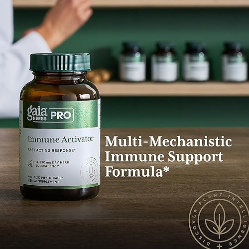 Miniatura 5 de GAIA HERBS PRO Activador inmunológico - Suplemento de apoyo inmunológico - Cuenta con equinácea, raíz de jengibre, saúco y andrographis - vegano,