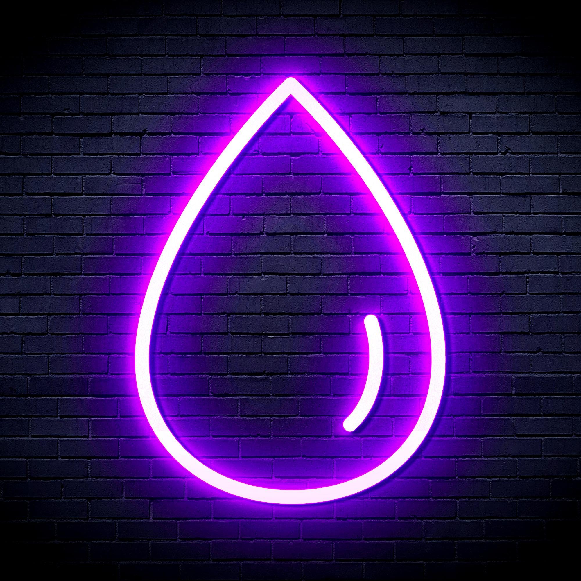 ADVPRO Water Droplet Flex Silicone LED Neon Sign - Purple - st16s43-fnu0070-p — image 1