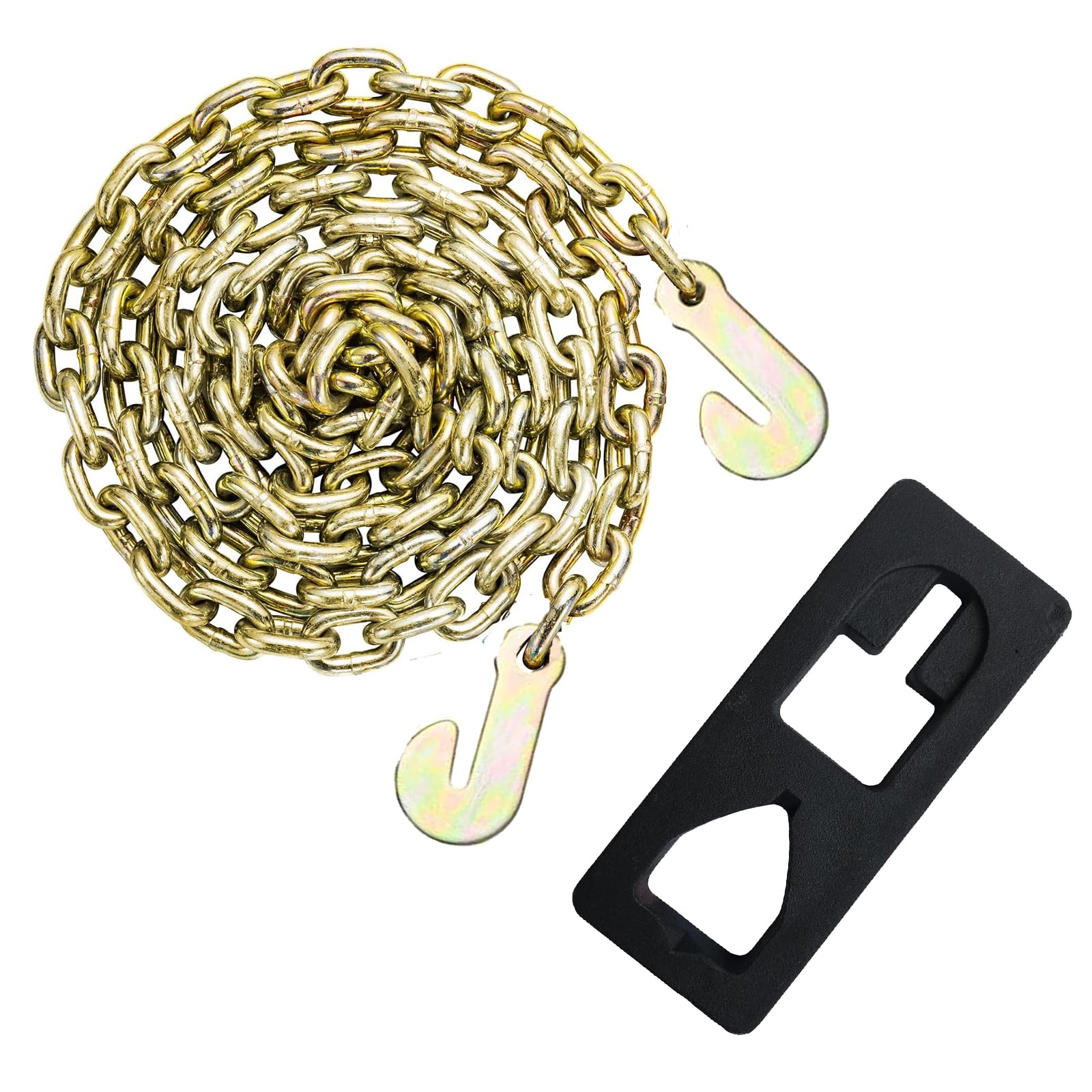 T Post Puller Plate with 47in Chain - Heavy-Duty Steel - Farm & Garden Equipment for Quick Removal of T Posts