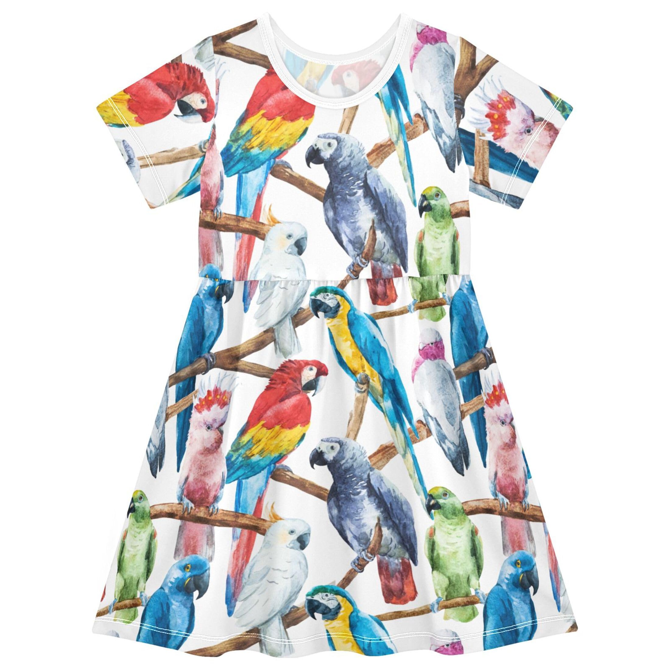 Girls Dress Short Sleeve Kids Toddler Girl Casual Dresses