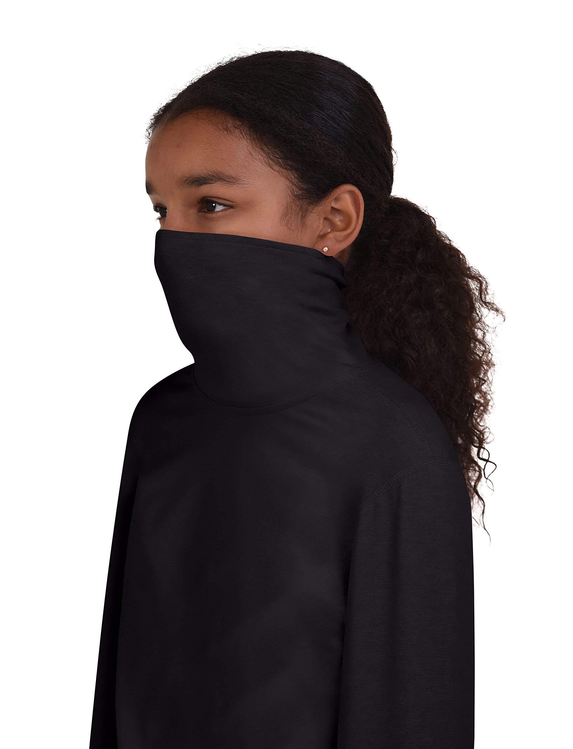 TCA Warm-Up da Bambina Maglia a Collo Alto da Corsa Termica a Maniche Lunghe