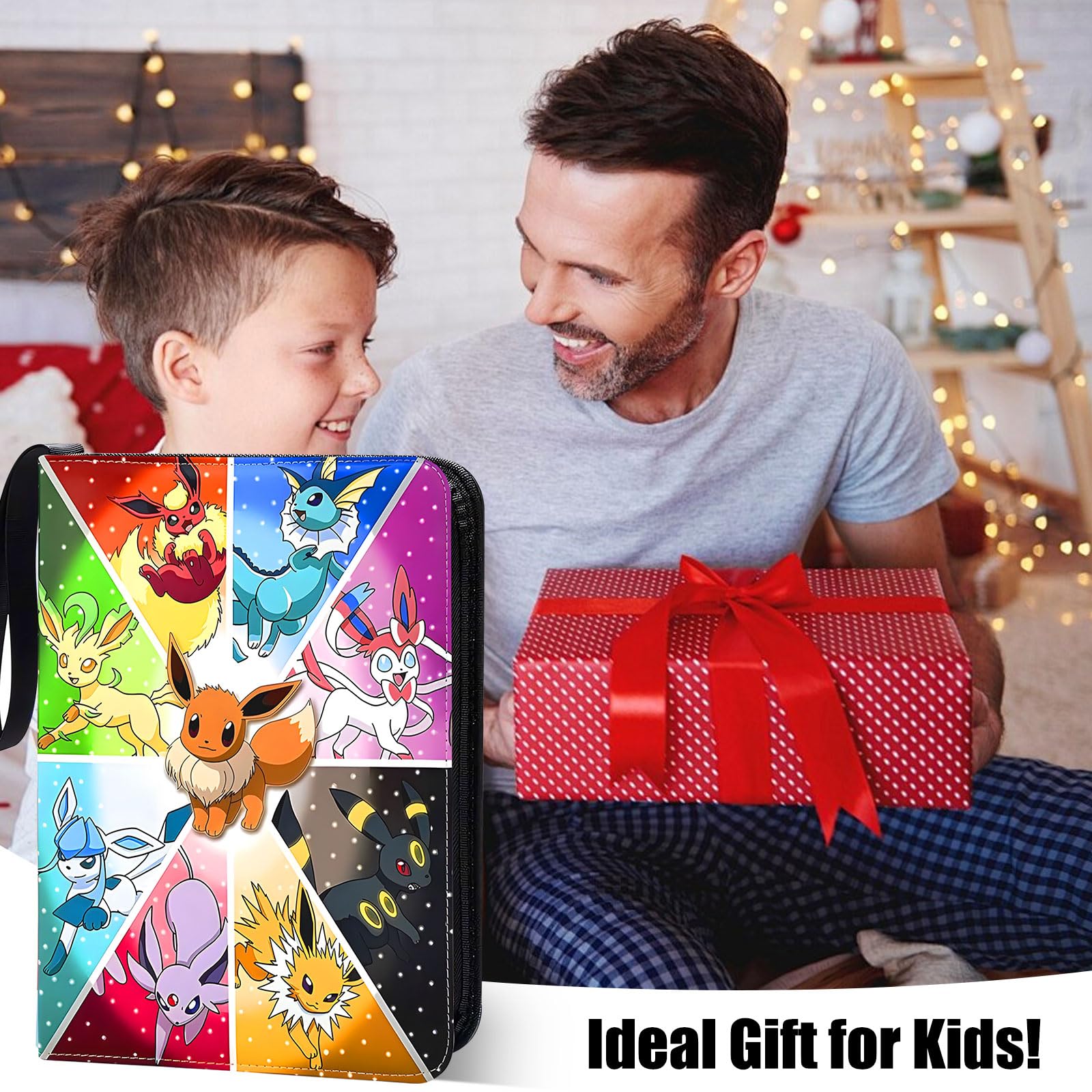 Album raccoglitore per carte, 50 pagine, 900 carte da collezione, in poliuretano, impermeabile, con chiusura lampo, raccoglitore per carte da collezione, raccoglitori per bambini, regalo per bambini