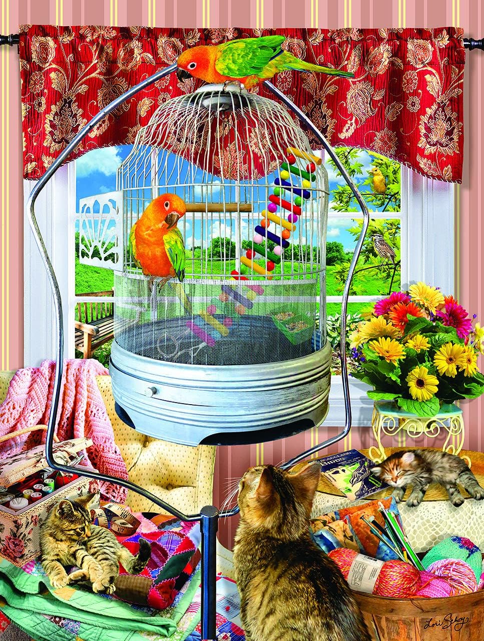 SunsOut Bird Cage 300 pc Jigsaw Puzzle INC