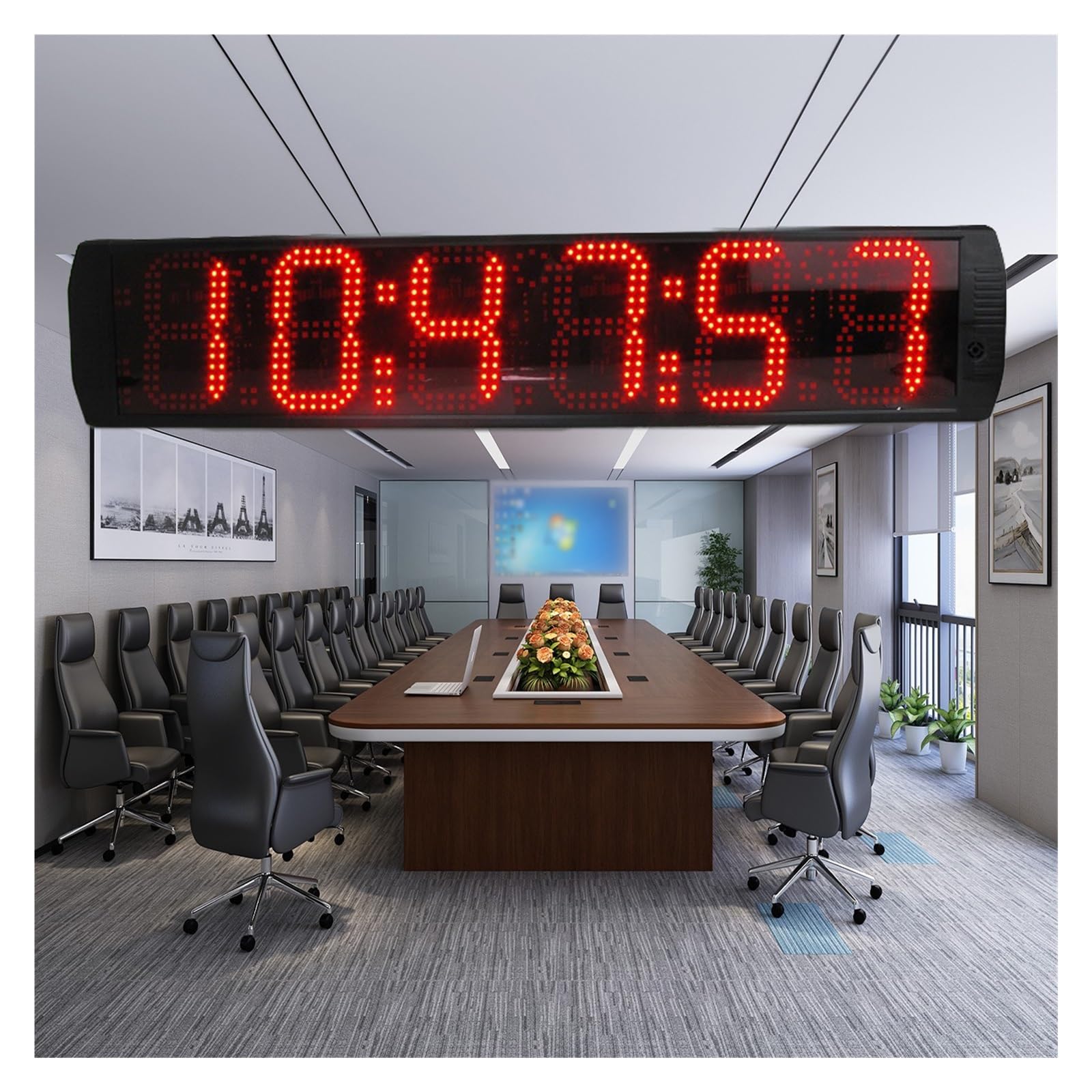Timer Sport, Horloge LED Murale, Compte à rebours, intérieur, hôpital, Stade, Salle de Classe, 6 Pouces, 6 Chiffres