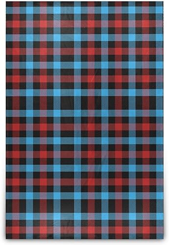 FRODOTGV Manta de cama de cuadros escoceses de Navidad, color rojo y azul, manta de franela cálida de 60 x 90 pulgadas para picnic, sofá, decoración