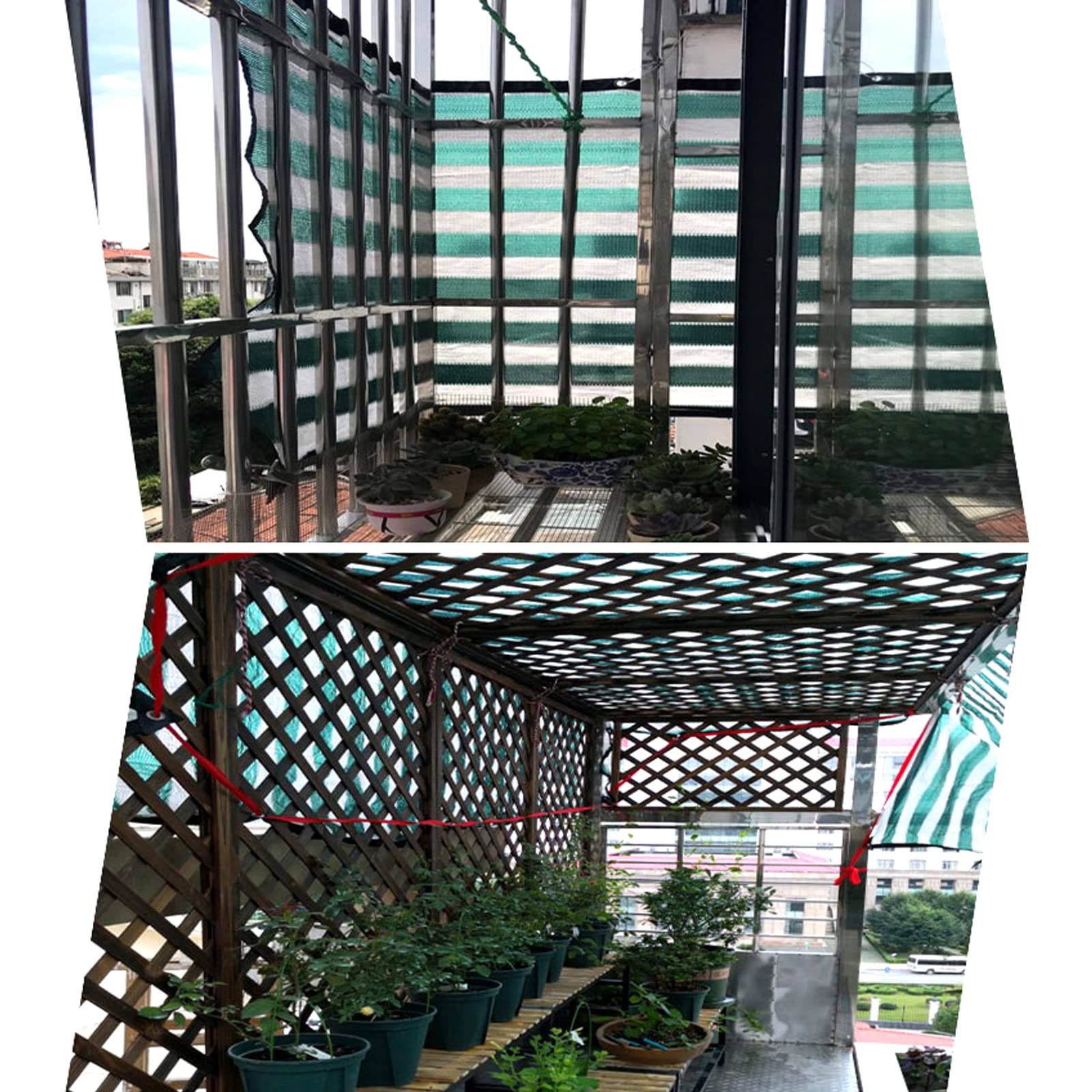 Tessuto ombreggiante con protezione UV al 90%, telo a rete verde scuro per serra, carport, patio, finestra, copertura, rete isolante termica per esterni da 2 m a 10 m
