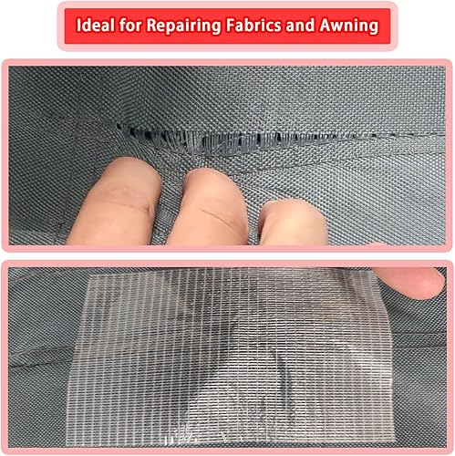 Miniatura 3 de Birllaid Cinta de reparación de toldo de 39 pies cinta de reparación para lona cinta de reparación de tiendas de campaña para lona cinta de