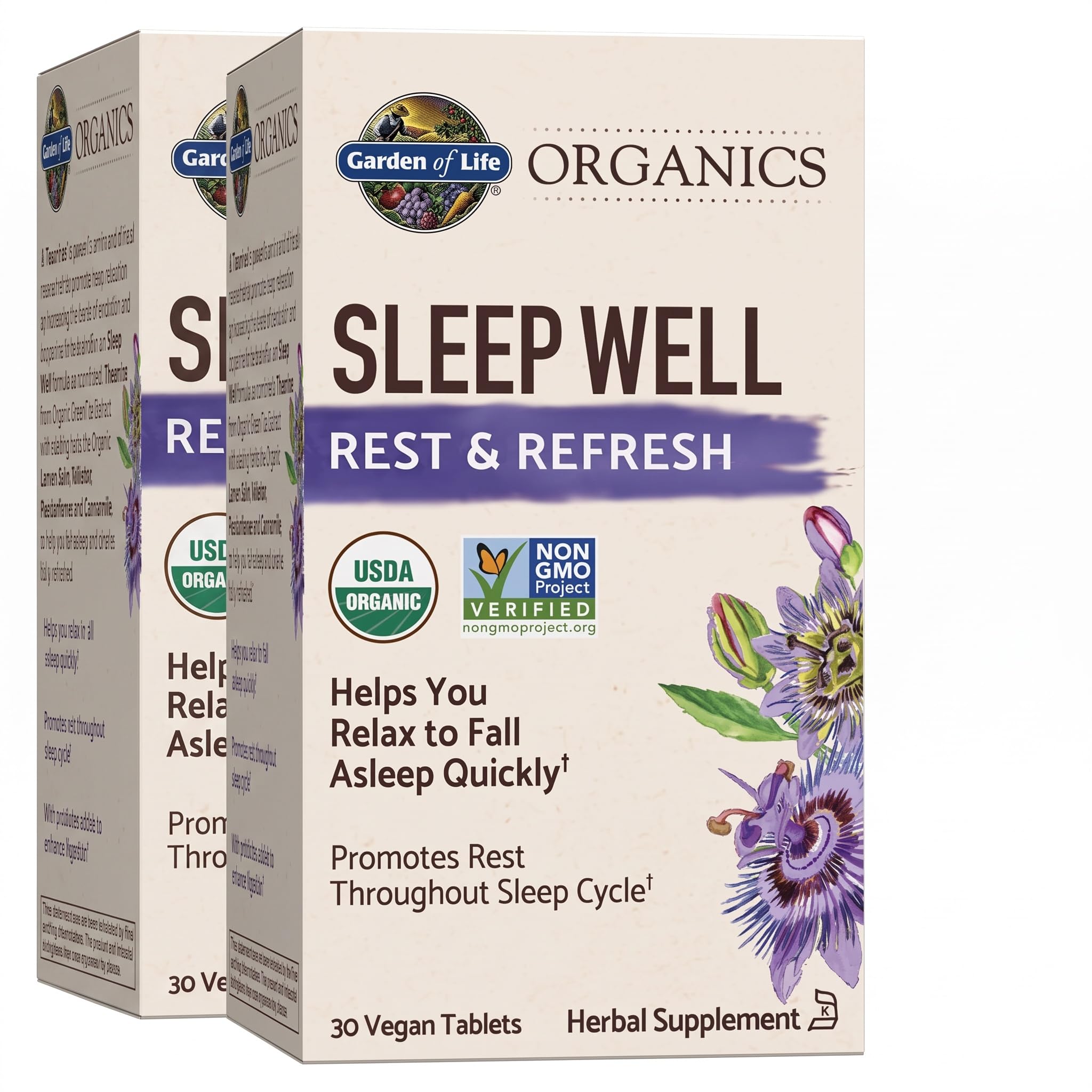 Garden of Life Organics Sleep Well Rest & Refresh Tablets with Lemon Balm, Green Tea Extract, Chamomile & Probiotics – Support for Restful Sleep & Relaxation, Non-GMO, Gluten-Free, Vegan, 30 Tablets — Amazon image 11