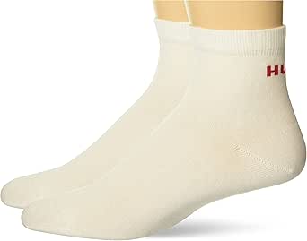 HUGO Herren Logo-Socken 2er-Pack – Sportlich, Gerippt, 100% Polyamid