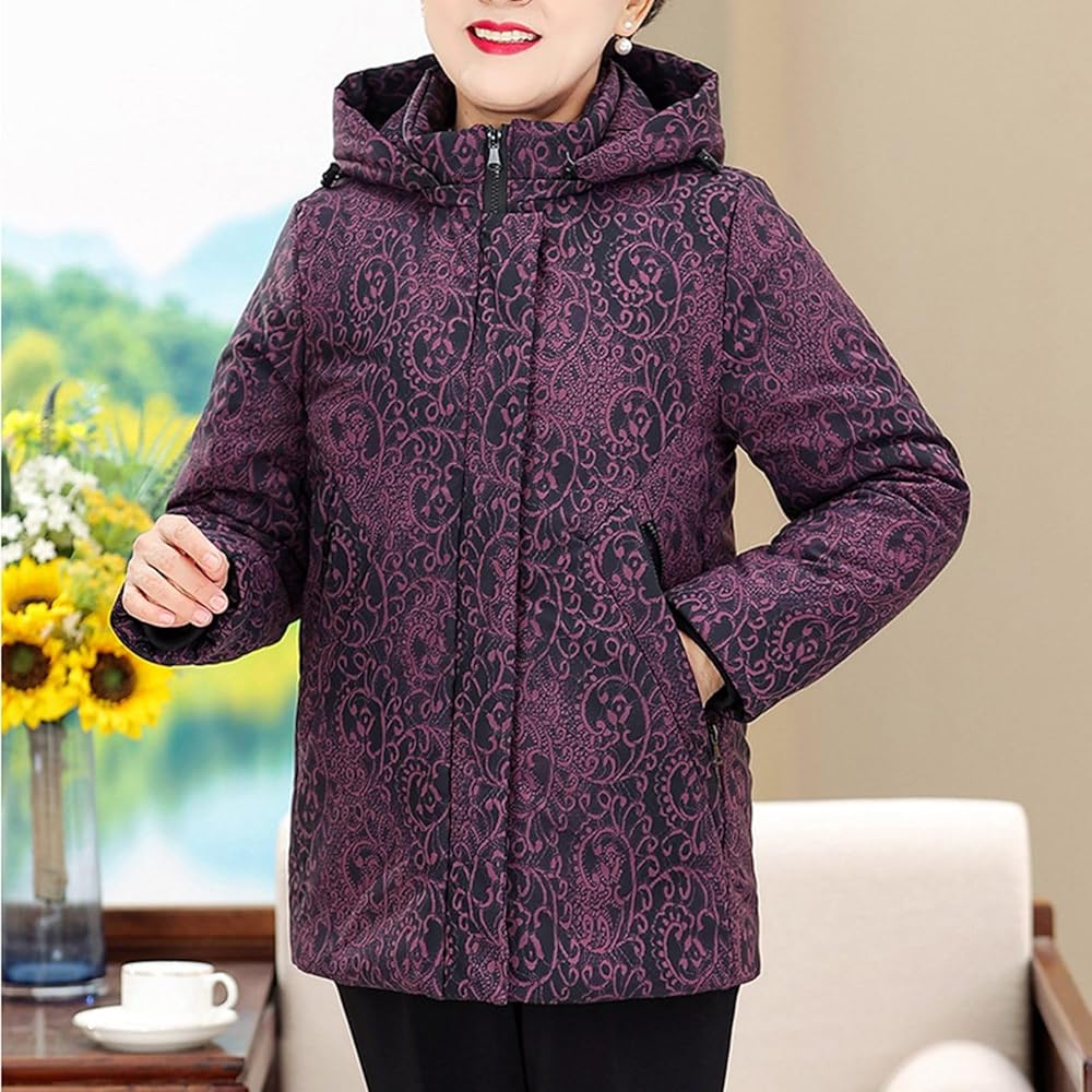 14911レディースダウンジャケット紫サイズM